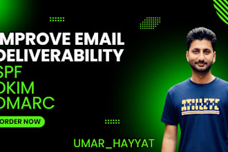 setup or fix spf, dkim, dmarc for better email inbox deliverability