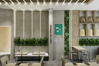 design and render your retail store, restaurant, cafe, gym