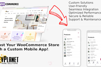 create woocommerce mobile app for android and iphone