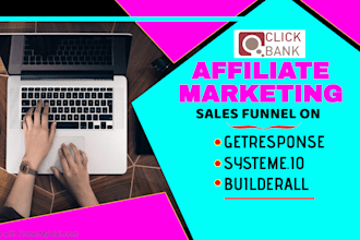 set up getresponse or systeme io clickbank affiliate marketing sales funnel