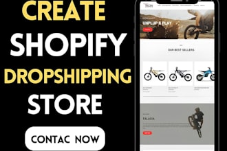 create shopify store design, ecommerce dropshipping store shopify website design