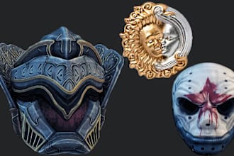 create 3d mask models helmet and sculpture bois perfectly