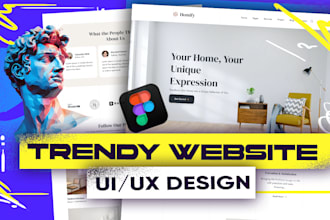 do modern website, mobile app UI UX design and redesign UI UX in figma