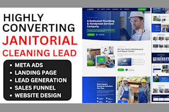 generate cleaning leads janitorial carpet cleaning meta ads landing page website