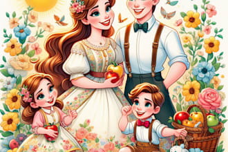 create your photo into disney cartoon style portrait