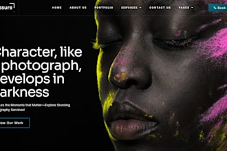 design photography portfolio website blog, event wedding photography website