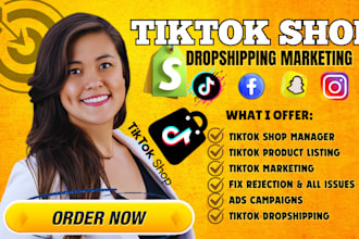 approve tiktok shop rejected listing, affiliate outreach, shop ads, sync shopify