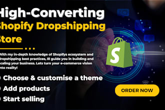 setup shopify dropshipping store, manage shopify store