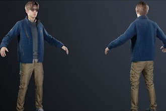 3d worrior character modeling,3d retopology, uv map, baked texture, modularity,