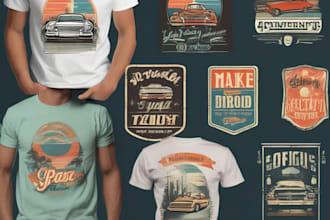 make vintage retro tshirt design for you