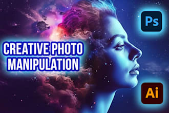 creatively edit, retouch and composite photo in photoshop