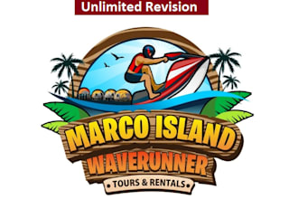 design professional jet ski logo for you