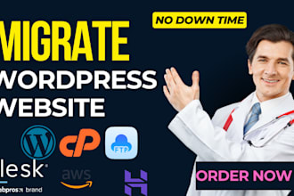 transfer, backup, move, migrate, clone wordpress website in 2hrs