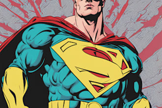 draw comic superhero pop art portraits
