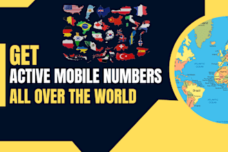 provide you list of active mobile numbers of any country