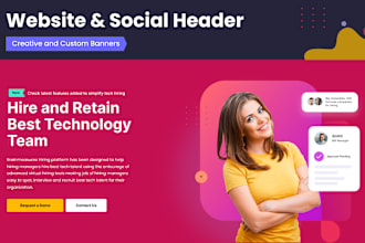 design creative and modern website header, banners