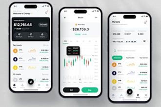 develop you android and ios wallet app, crypto wallet app, crypto app
