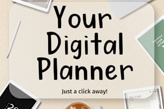 design your customized digital planner, journal with hyperlink