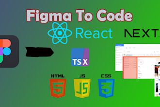 convert figma to react js tsx CSS and scss responsive website