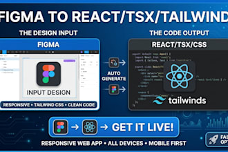 convert figma to react next js or responsive website