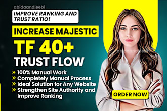 increase majestic trust flow tf 40 plus by SEO backlinks