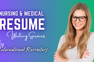 write rewrite medical nursing resume and cover letter