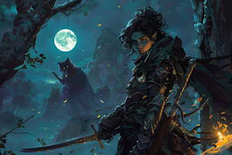 draw your oc and dnd character illustration