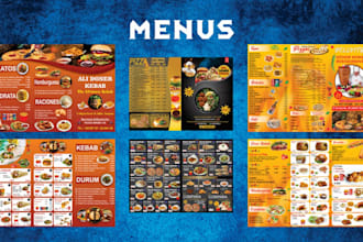 design modern digital menu, restaurant menu, menu board