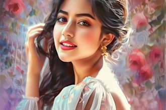 desing your photo into a digital oil painting portrait art