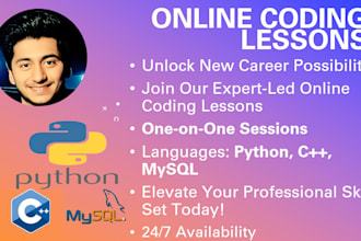 tutor and teach you cpp, python and sql