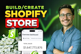 build shopify store design, shopify dropshipping store, shopify website redesign