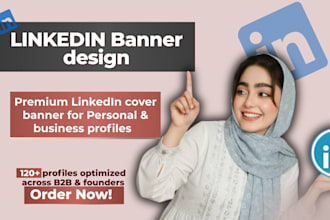 design premium linkedin banner and cover for your profile