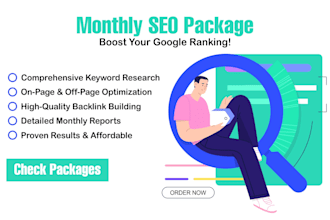 provide expert SEO services full packages for monthly growth