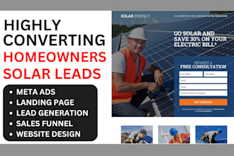generate solar leads homeowners roofing lead meta ads roofing landing page site