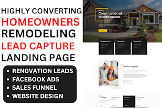 generate home remodeling leads renovation facebook ads home improvement website