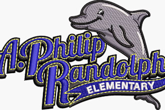 do embroidery digitizing design into dst pes file in 1 hour