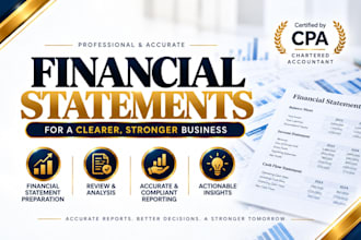 build excel financial statements, profit and loss, income statement and cashflow
