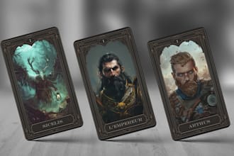 design unique oracle cards and tarot card illustrations