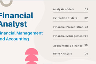 be your financial data analyst and will do financial management and accounting