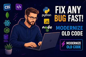debug and fix javascript, react, node, python, and API issues