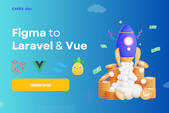 make website in laravel vue tailwind css pinia and inertia