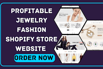 design jewelry fashion clothing beauty salon web banner shopify store website
