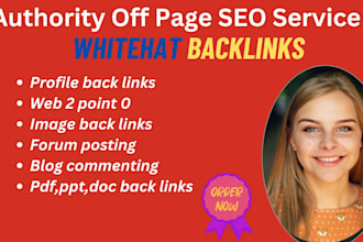 do monthly high authority off page SEO service and white hat do follow backlink