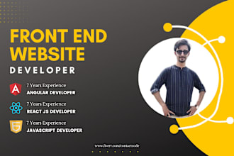 modern single page frontend website design and developer
