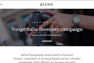 create a responsive photography portfolio wedding website portfolio website