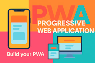 develop pwa web application website in react