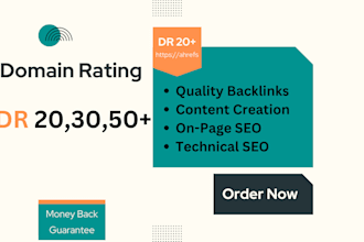 increase domain rating ahrefs DR 50 plus using high authority SEO backlinks