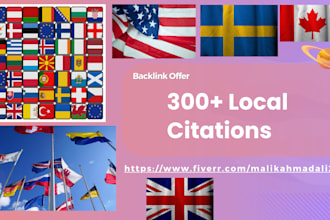 300 local citations and business directory manually high da