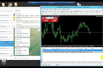 create and design a well customized telegram bot or trade copier