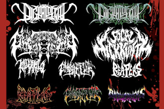 do a extreme thrash metal and heavy metal band logo